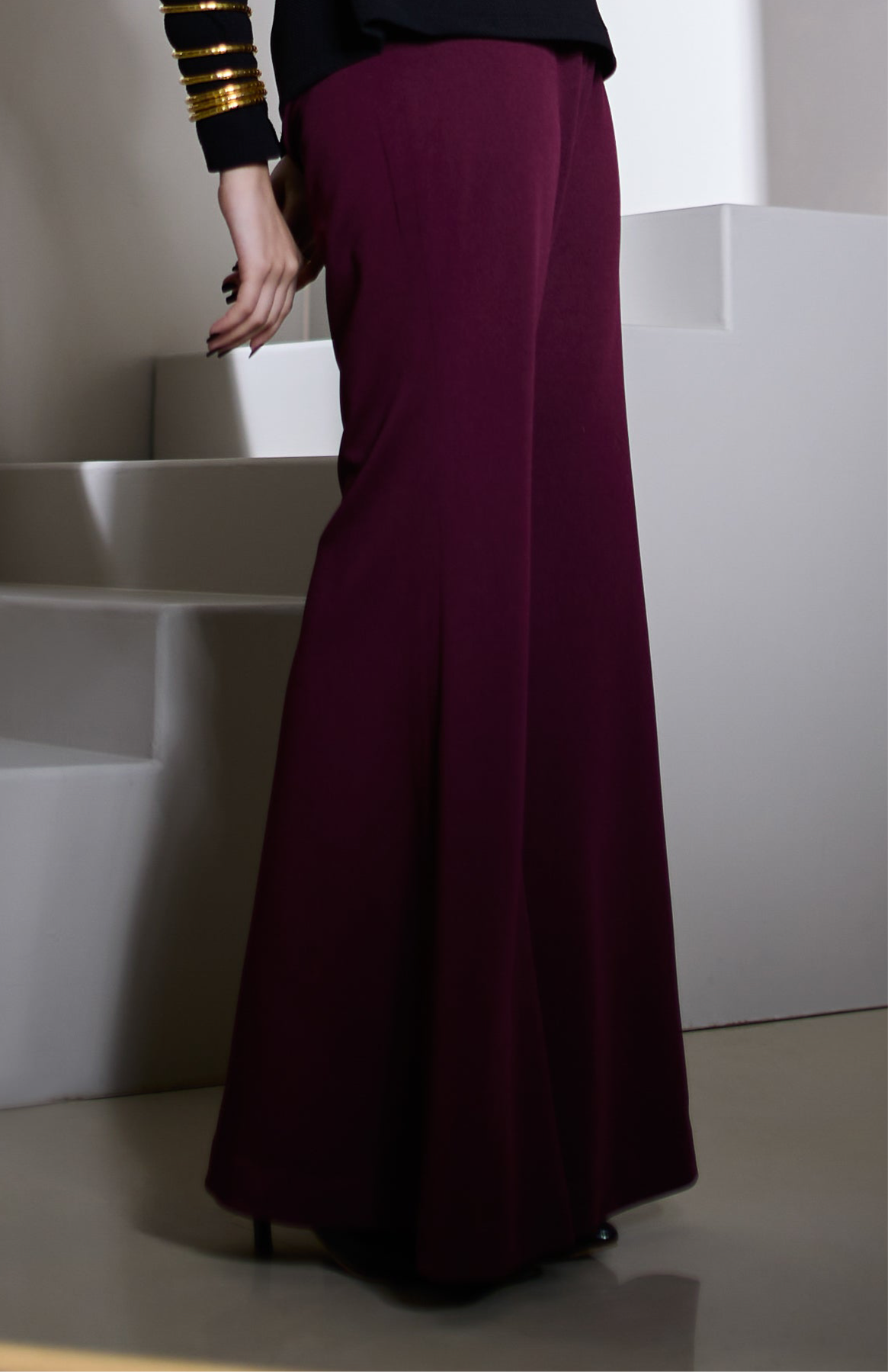 Plum Luxe Wide Leg Pants
